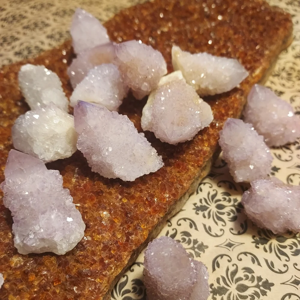 **1 DAY SALE! *** Purple Spirit Quartz Crystals Cactus Pineapple Purple Amethyst - Picture 3 of 16